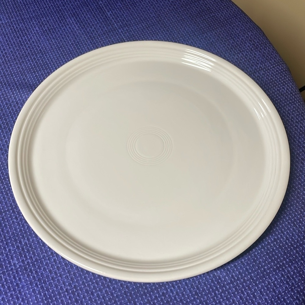 Fiesta Fiestaware Ivory 15" Pizza Tray XL Serving Plate Retired